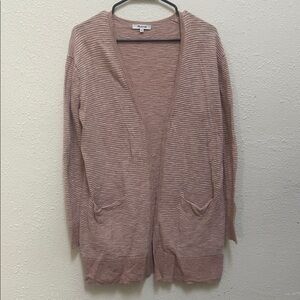 Madewell Women's long Cardigan Sweater - Brown Stripes